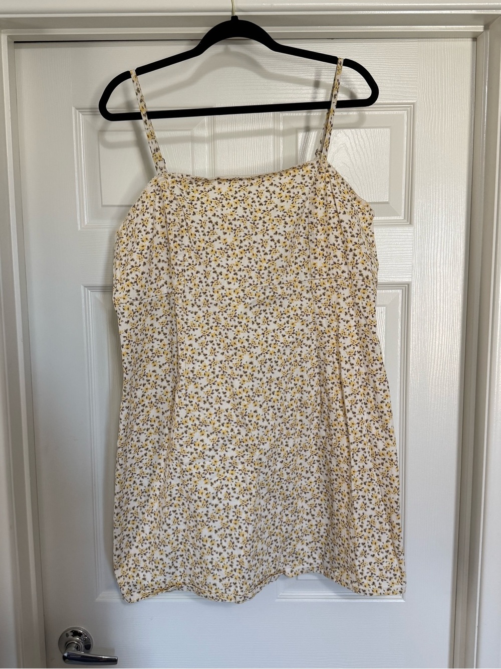 Wild Fable Ditsy Floral Babydoll Dress Butter Yellow Cottagecore